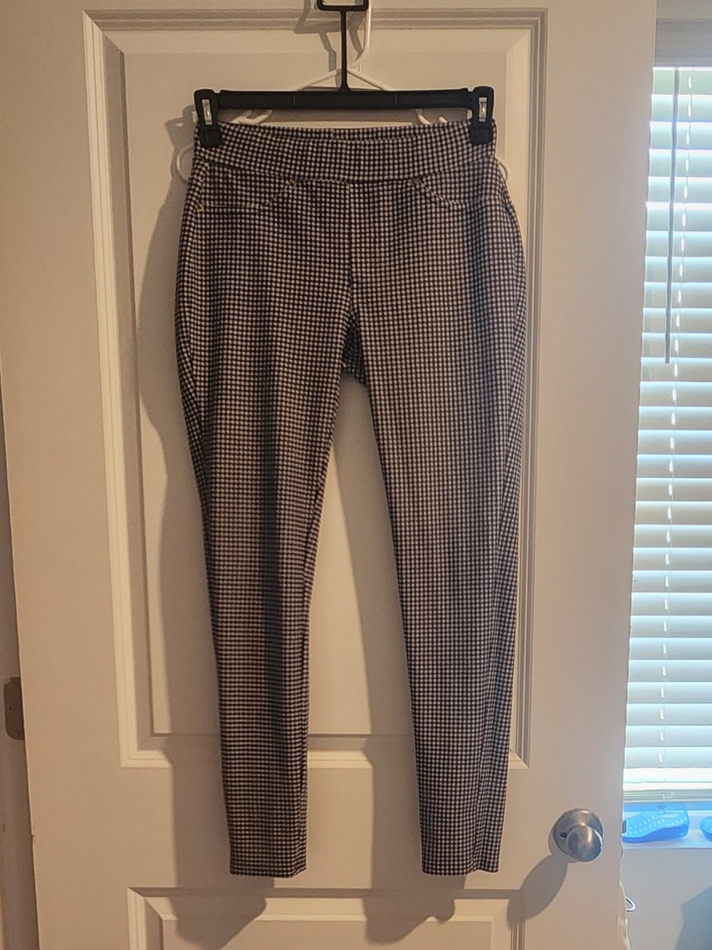 Michael Kors Black and White Houndstooth Skinny Pants